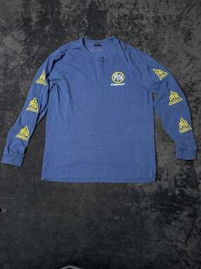 Brixton Long Sleeve T-Shirt Size L Blue Graphic Logo